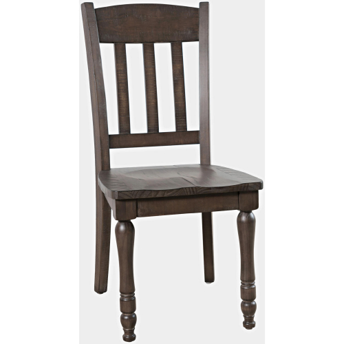 Madison County Slatback Dining Chair in Distressed Barnwood Brown (Set of 2)